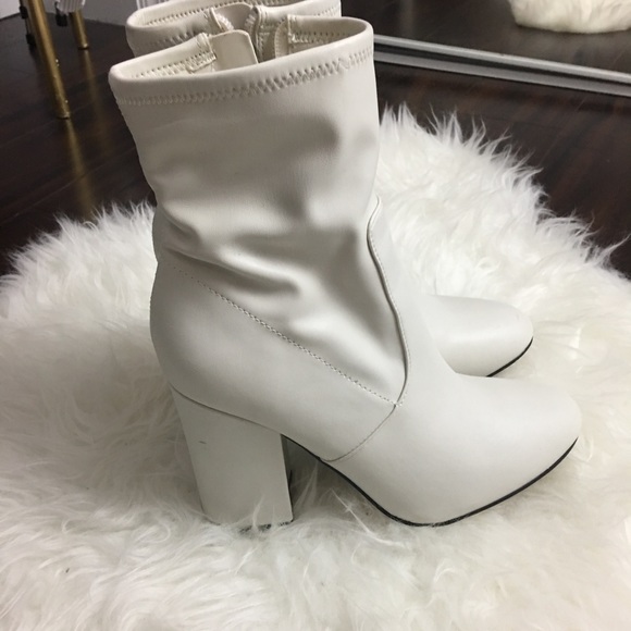 white marc fisher booties